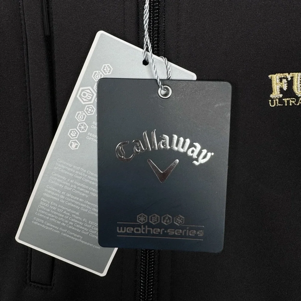 NEW - Callaway Weather Series Opti Full Zip Jacket Black - Small - Fuzzy's Vodka